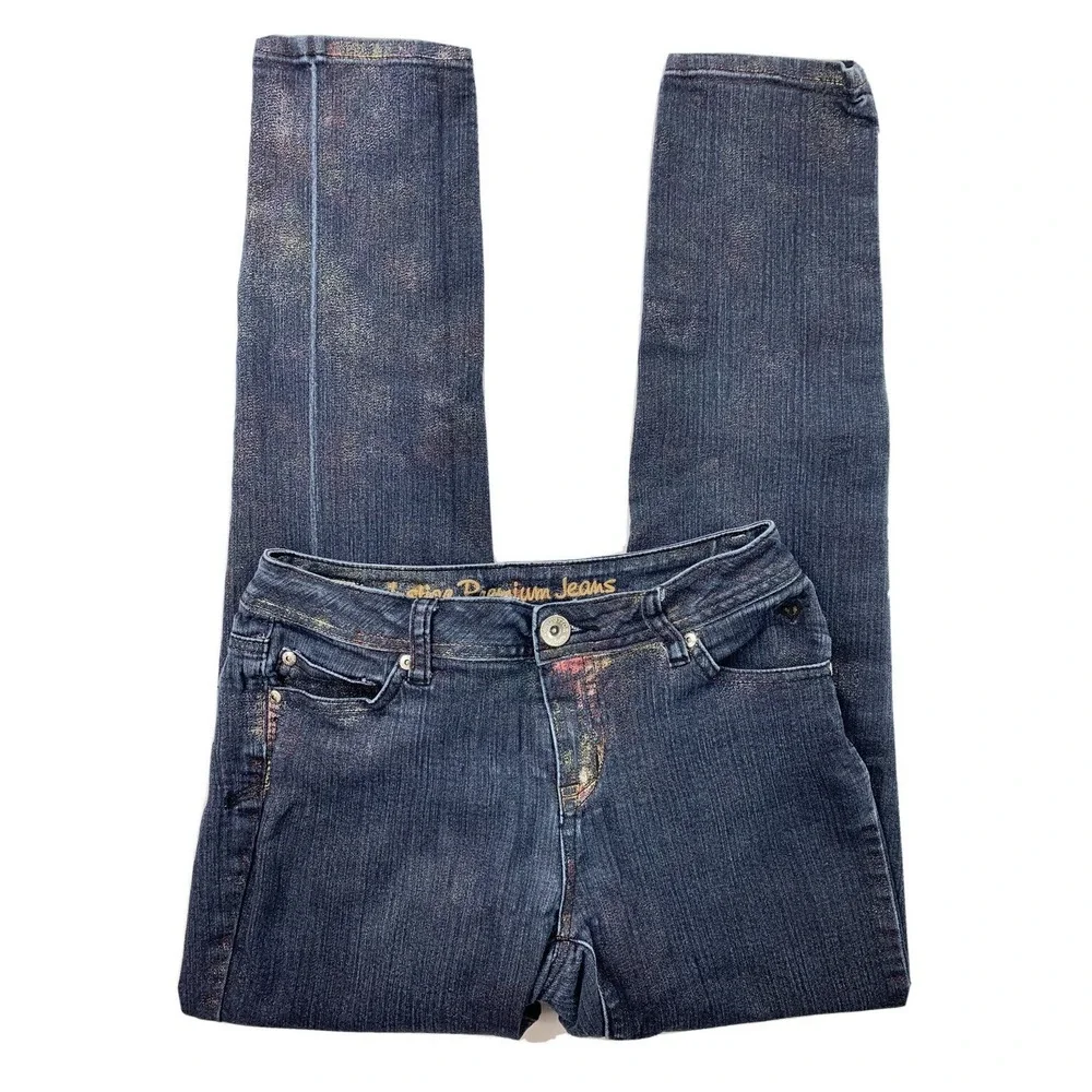 Justice Premium Girls Teens Size 14 Sparkling‎ Simply Low Super Skinny Jeans